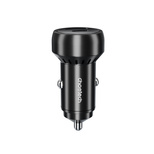 Choetech TC0014 USB-C USB-A PD 60W car charger with LED backlight - black