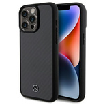 Mercedes Carbon Fiber Dynamic Hülle für iPhone 15 Pro Max – Schwarz