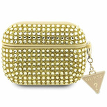 Etui Guess Rhinestone Triangle na AirPods Pro - złote