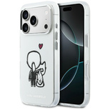 Karl Lagerfeld Karl &amp; Choupette Back MagSafe Case for iPhone 17 Pro - Clear