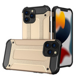 Hybrid Armor robuste TPU/PC Panzer Handyhülle Hard Case für iPhone 13 Pro Max golden