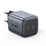 Schnellladegerät GaN 2 x USB-C 45W QC PD Ugreen CD294 – grau