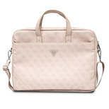 Guess Saffiano 4G Triangle Logo bag for a 16&#39;&#39; laptop - pink