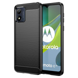 Carbon Case für Motorola Moto E13 flexibles Silikon Carbon Cover schwarz