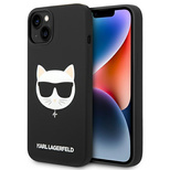 Karl Lagerfeld KLHMP14MSLCHBK iPhone 14 Plus 6.7&quot; Hardcase schwarz / schwarzes Silikon Choupette Head Magsafe