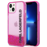 Karl Lagerfeld Liquid Glitter Elong Case for iPhone 14 6.1&quot; - Pink