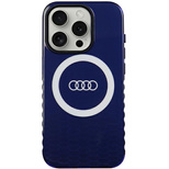 Audi IML Big Logo MagSafe Hülle für iPhone 15 Pro – blau