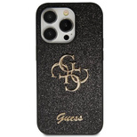 Guess GUHCP13LHG4SGK case for iPhone 13 Pro / 13 - black Glitter Script Big 4G