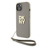 DKNY Wrist Strap Stock Logo case for iPhone 15 / 14 / 13 - beige