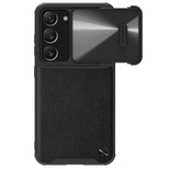 Nillkin CamShield Leather S Case für Samsung Galaxy S23 Hülle mit Kameraabdeckung schwarz