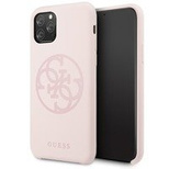 Guess GUHCN65LS4GLP iPhone 11 Pro Max light pink/light pink hard case Silicone 4G Tone On Tone