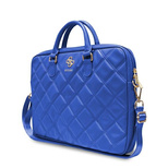 Torba Guess Quilted 4G na laptopa 16" - niebieska