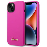 Guess GUHCP14SSLSMF iPhone 14 6.1" fuchsia/fuschia hard case Silicone Vintage Gold Logo