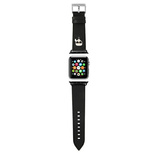 Pasek Karl Lagerfeld Saffiano Karl Head na Apple Watch 38/40/41mm - czarny