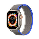 Sport Velcro Strap for Apple Watch Ultra / 9 / 8 / 7 / 6 / SE / 5 / 4 / 3 / 2 / 1 (42, 44, 45, 49 mm) Dux Ducis Strap YJ Version - Blue-Grey