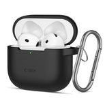 Tech-Protect Silikon-Hakenhülle für AirPods 4 – Schwarz