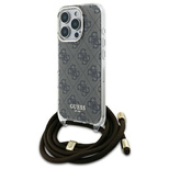 Guess Crossbody Cord 4G Print Case for iPhone 16 Pro - Brown