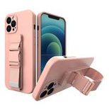 Seilhülle Gelhülle mit Kette Umhängeband Handtasche Umhängeband Xiaomi Poco X3 NFC Pink