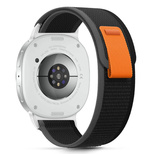 Tech-Protect Nylon-Streifenarmband für Samsung Galaxy Watch 40/44/46 mm – Schwarz und Orange