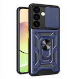 Hybrid Armor Camshield case for Xiaomi POCO C65 / Redmi 13C armored case with camera cover - blue