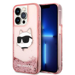 Karl Lagerfeld KLHCP14LLNCHCP iPhone 14 Pro 6.1" pink/pink hardcase Glitter Choupette Head