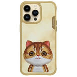 Etui Nimmy Big Eyed Pet 2.0 Cat na iPhone 15 Pro - zielone