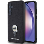 Karl Lagerfeld Fixed Glitter Ikonik Logo Metal Pin case for Samsung Galaxy A55 - black