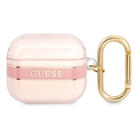 Guess GUA3HHTSP AirPods 3 Cover Pink/Pink Strap Collection