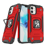 Wozinsky Ring Armor case for iPhone 14 Plus armored cover magnetic holder ring red