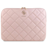 Pokrowiec Guess Quilted 4G na laptopa 14" - różowy