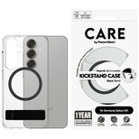 CARE by PanzerGlass Feature Black Kickstand &amp; QI Case for Samsung Galaxy S25 - Transparent