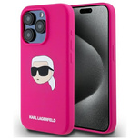 Karl Lagerfeld KLHMP15LSKHPPPLF iPhone 15 Pro 6.1&quot; fuchsia/fuschia hardcase Silicone Karl Head Print MagSafe