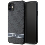 Guess GUHCN61P4SNK iPhone 11 / Xr grey/grey hardcase 4G Stripe