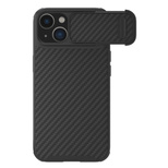 Nillkin Synthetic Fiber S Case iPhone 14 case with camera cover, black