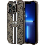 Guess 4G Printed Stripes MagSafe-Hülle für iPhone 15 Pro – braun