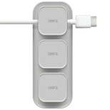 Uniq Pod Mag magnetic cable organizer + base gray/chalk gray