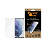 PanzerGlass E2E Microfracture antibakterielles Glas für Samsung Galaxy S22+ – mit schwarzem Rahmen