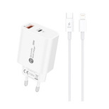 A6MaxL 20W USB-A USB-C Wall Charger with 1m USB-C - Lightning Cable - White - OUTLET