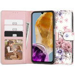 Tech-Protect Wallet Case for Samsung Galaxy M15 5G - Pink Flowers