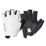 Rockbros TLS004 ROAD TO SKY Kurze stoßdämpfende Fahrradhandschuhe L - Weiß