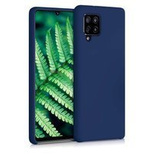 Silicone Case Flexibel Gummi Handyhülle Silikon Schutzhülle für Samsung Galaxy A42 5G blau