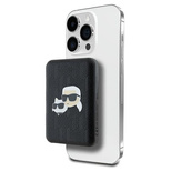 Karl Lagerfeld Powerbank inductive KLPB5FPGKSKCHK 16W 5000mAh black/black Karl&amp;Choupette Head Pin MagSafe