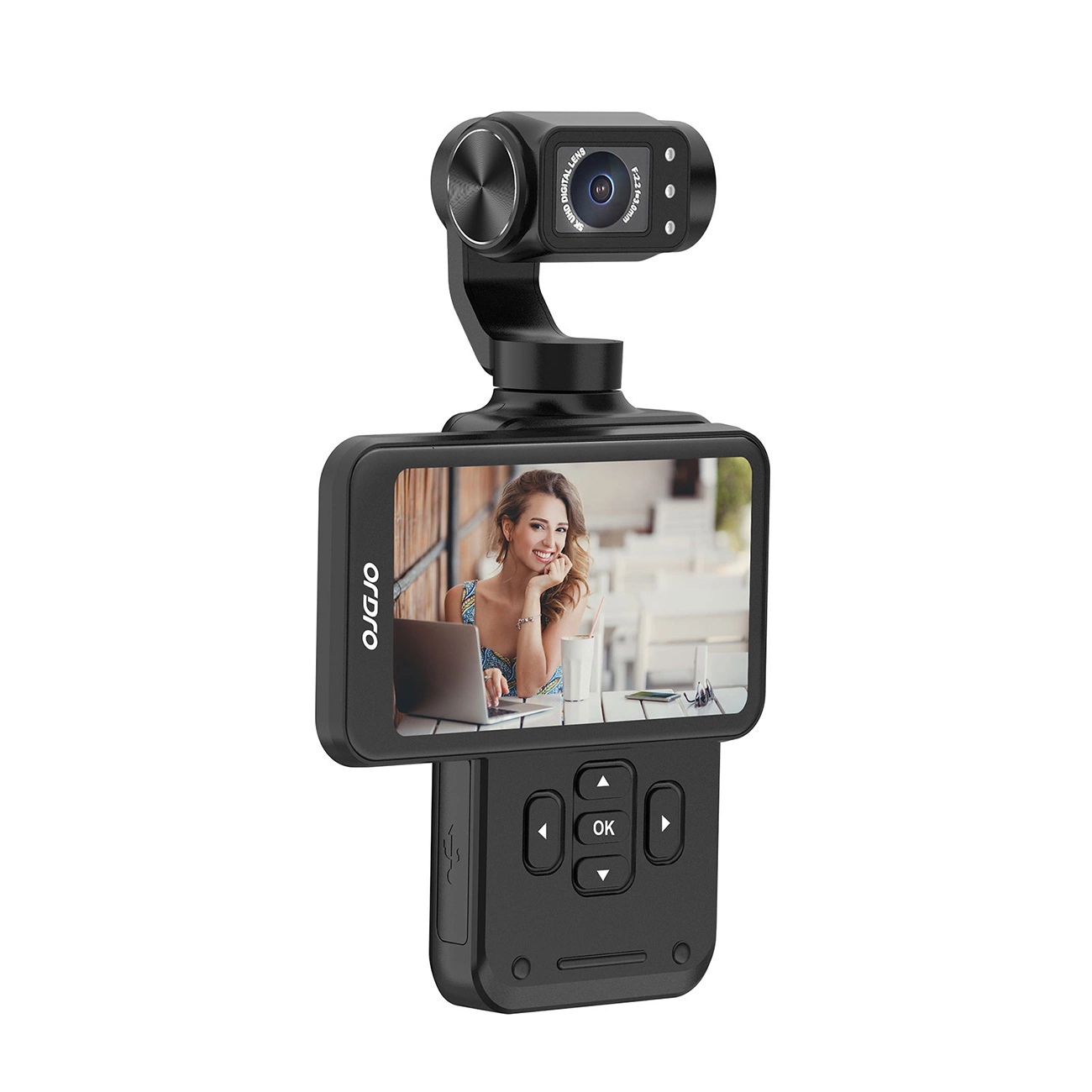 Ordro Pocket M5 3-Axis Gimbal Camera, 5K, for Vlogging and