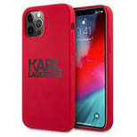 Karl Lagerfeld KLHCP12MSLKLRE iPhone 12/12 Pro 6,1" Silicone Stack Logo czerwony/red