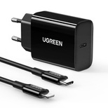 Ugreen USB Type C Ladegerät 20W Power Delivery + MFI USB Type C Kabel - Lightning Black (50799)