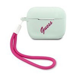 Guess GUACAPLSVSBF AirPods Pro cover blue fuchsia/blue fuschia Silicone Vintage