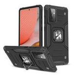 Wozinsky Ring Armor robuste Hybrid-Hülle + Magnethalterung für Samsung Galaxy A72 4G schwarz