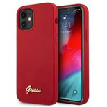 Guess GUHCP12SLSLMGRE iPhone 12 mini 5.4&quot; red/red hardcase Metal Logo Script