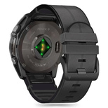 Tech-Protect Silikon-PU-Armband für Garmin Fenix ​​​​5/6/6 Pro / 7/8 (47 mm) / E – Schwarz