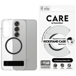 CARE by PanzerGlass Feature Black Kickstand &amp; QI Case for Samsung Galaxy S25+ - Transparent